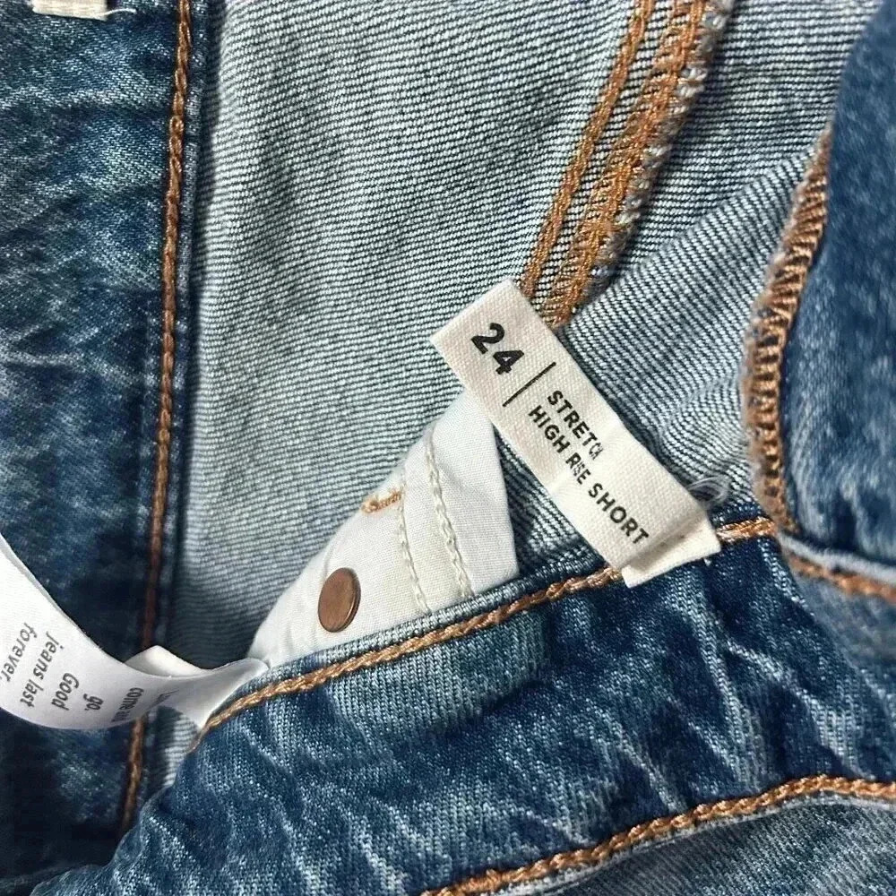 PacSun Stretch High Waisted Jean Shorts - Picture 5 of 7